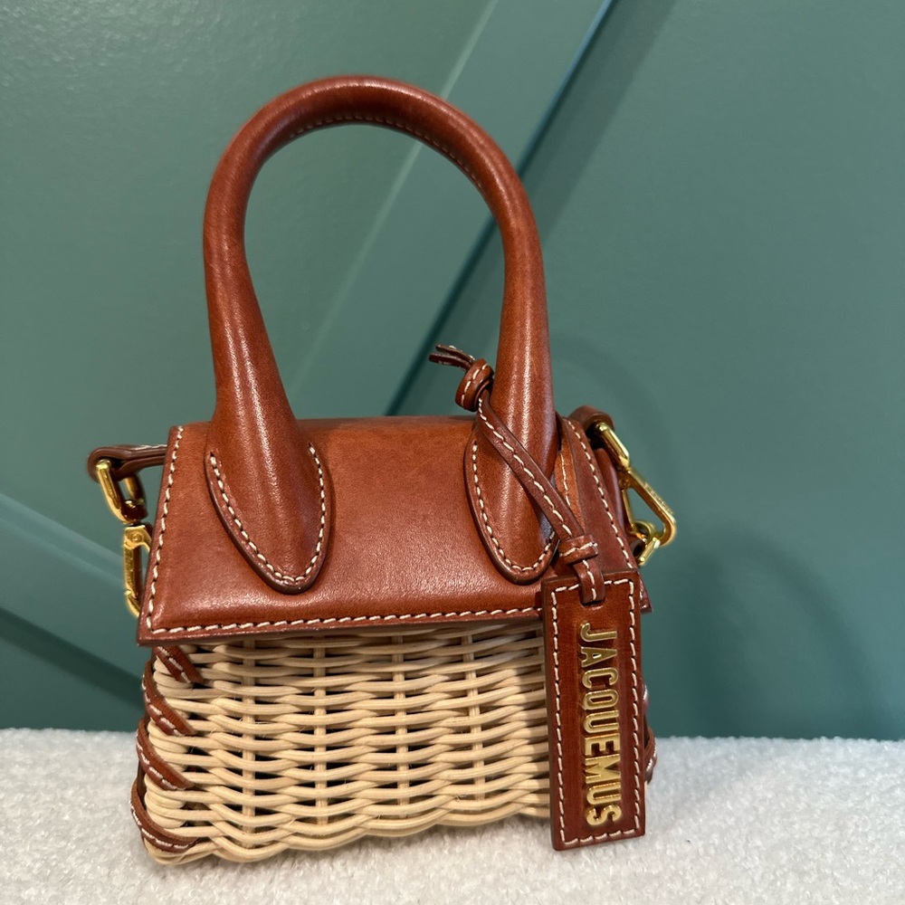 Jacquemus Cognac Chiquito Leather women Mini Bag